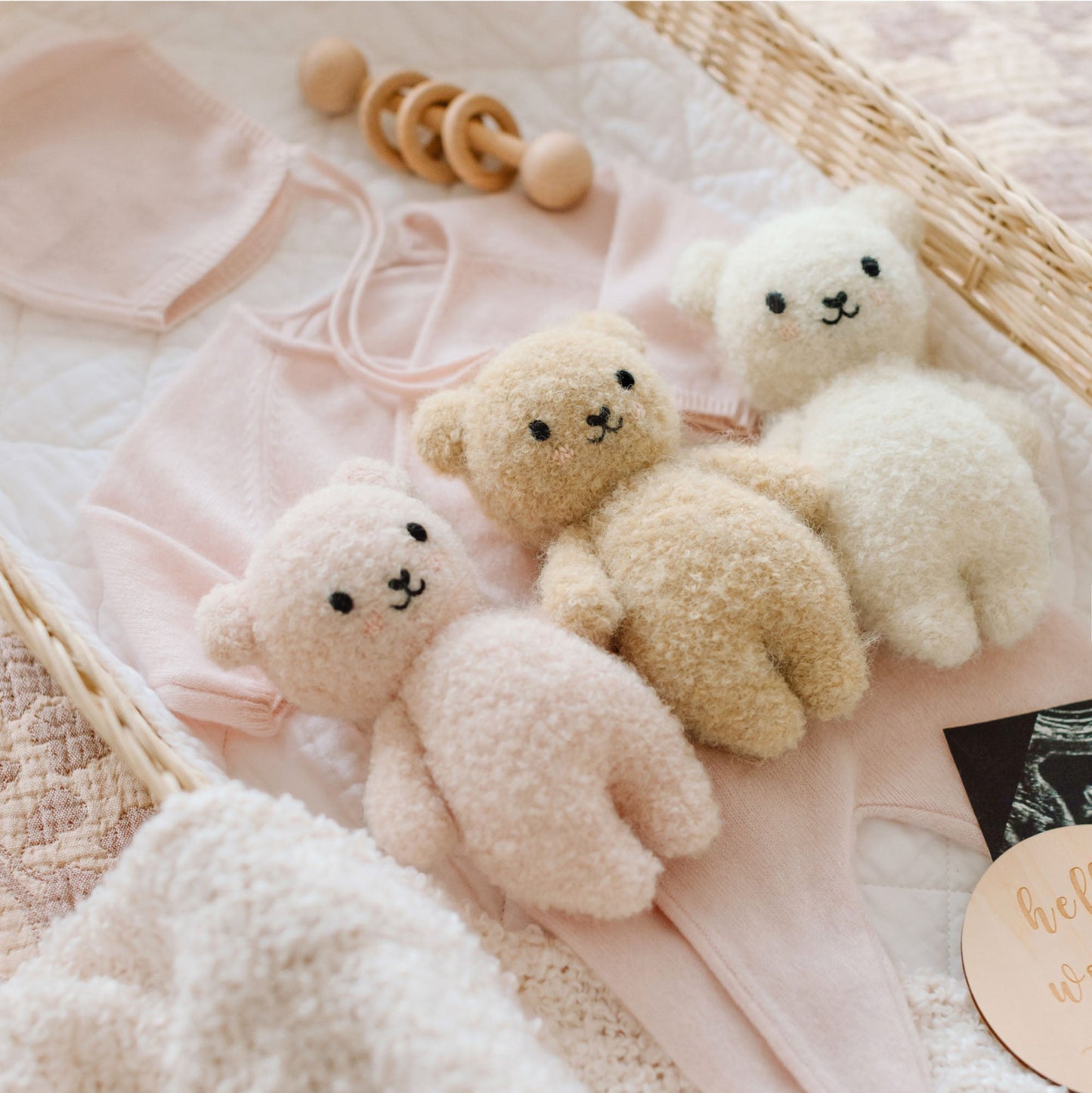 Baby bouclé bear (ivory)